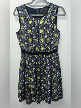 MISS WU Blue Green Floral 100% Silk Dress Jason WU Size 8